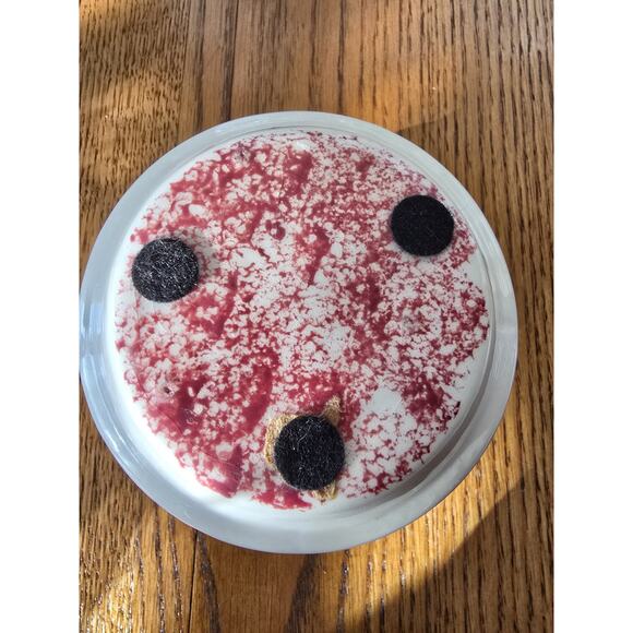 4" Wine Sponge Paint Hand Painted Floral 4" Planter Pot W/saucer - Picture 6 of 6